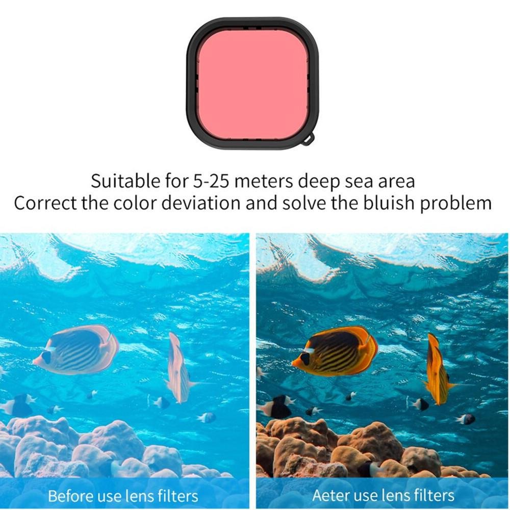 Imagem 4 de 5 do produto Caixa Estanque + Kit Filtros De Gopro 9/10/11/12 Black -  Telesin