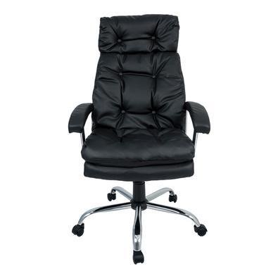 Cadeira Office Pelegrin Presidente, Peso Máx. Suportado 120Kg, Em Couro PU, Preta - Pel-7613