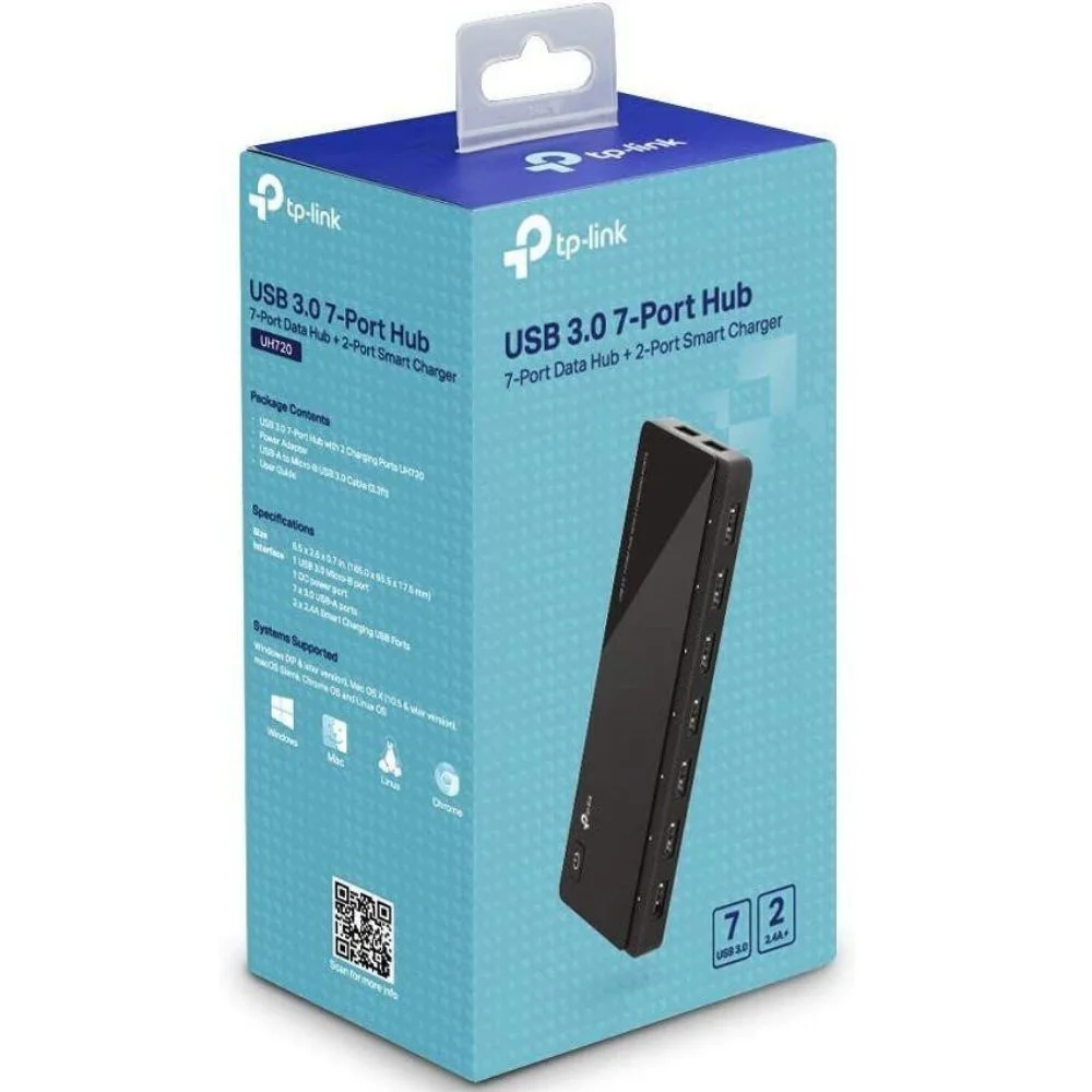 Hub Tp-link, 7 Portas, Usb 3.0 Uh720 - Preto Hub Tp-link, 7 Portas, Usb 3.0 Uh720 - Preto