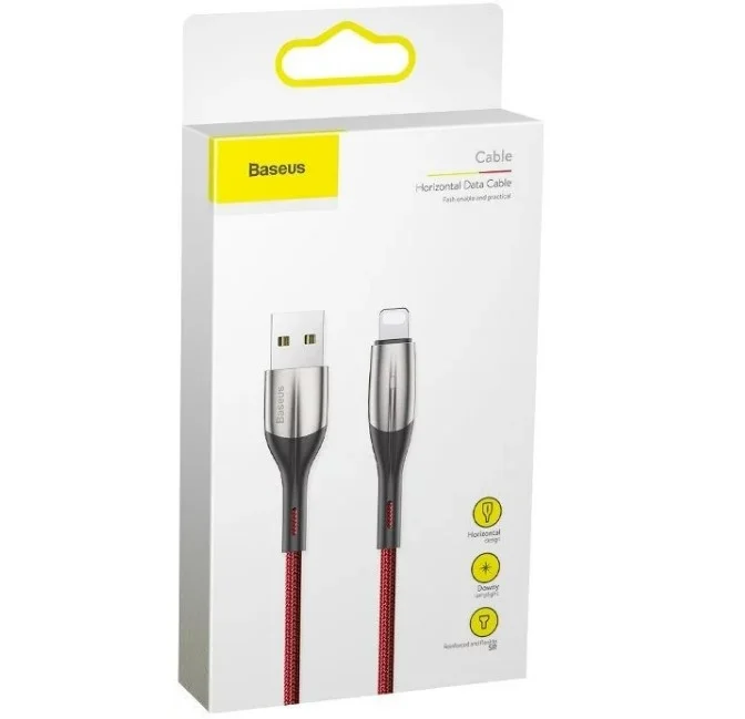 Imagem 2 de 5 do produto Cabo Horizontal Baseus 2 Metros Iphone 1.5a Com Led 480 Mb / S