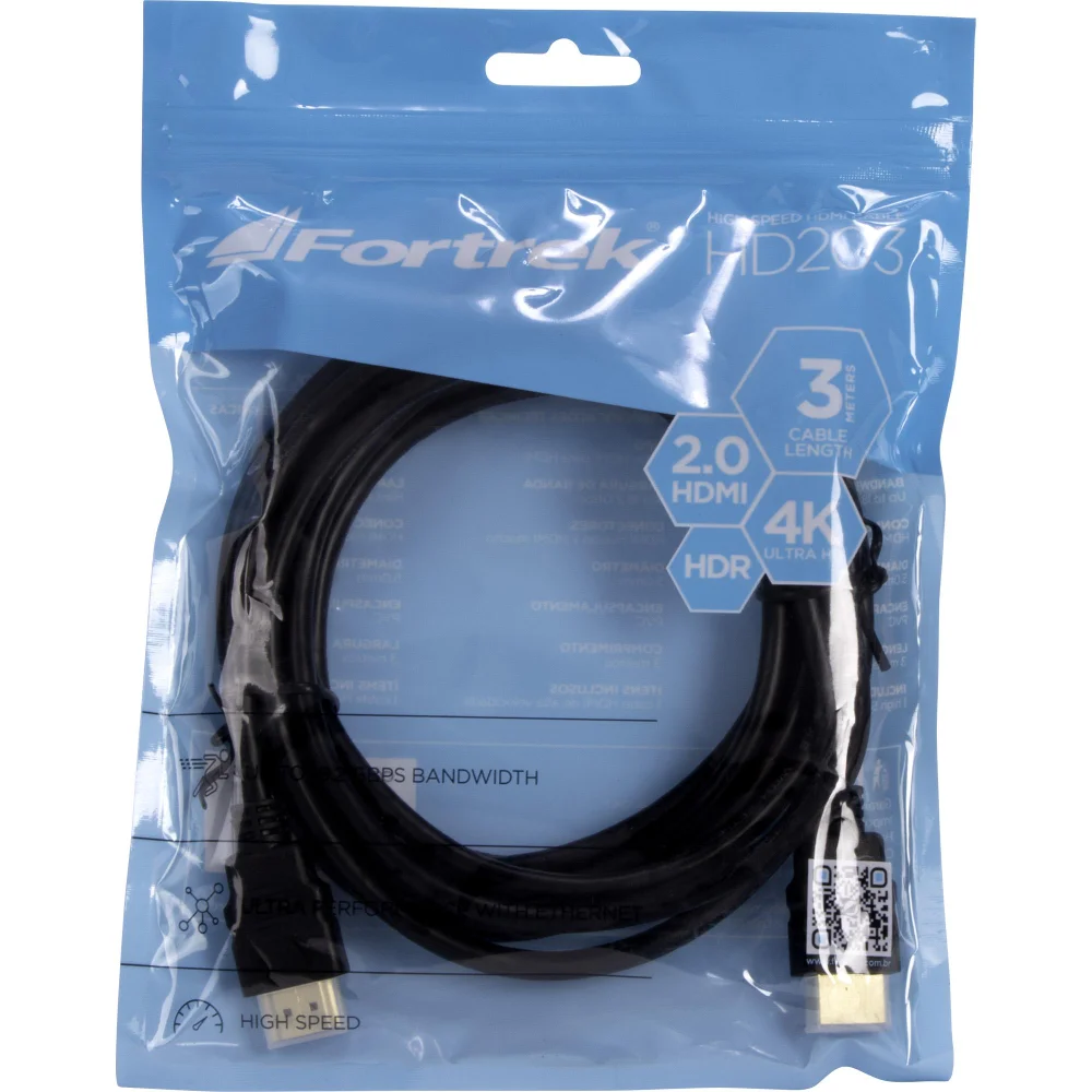 Imagem 4 de 5 do produto Cabo Hdmi 2.0 4k 3 Metros Hd203 - Fortrek