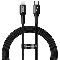 Cabo Halo Baseus Lightning Tipo-c Pd 18w P/ Iphone 8 10 11 Preto