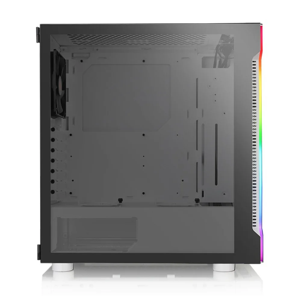 Imagem 3 de 5 do produto Gabinete Thermaltake, Tt H200 Tg, RGB, Snow/tempglass1/120mm - Ca-1m3-00m6wn-00
