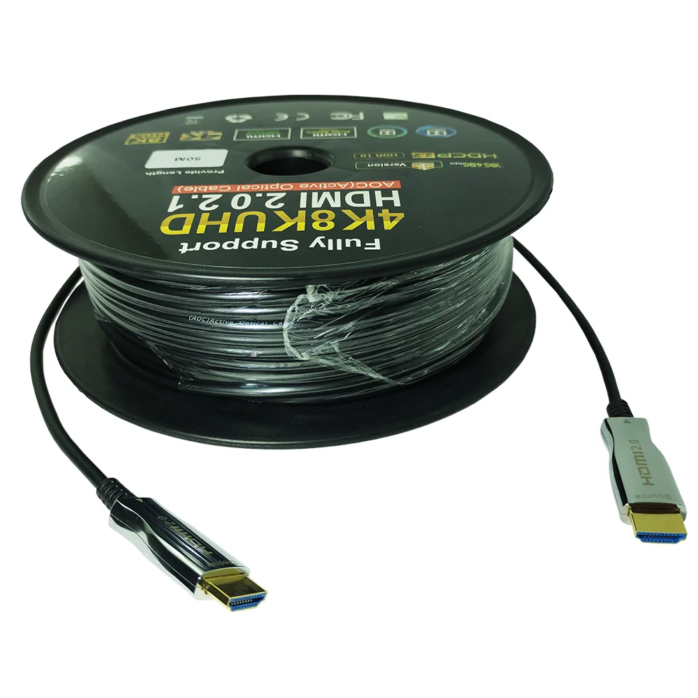 Imagem 5 de 5 do produto Cabo HDMI  Fibra Óptica 4k 18gb Hdr10 De 50 Metros