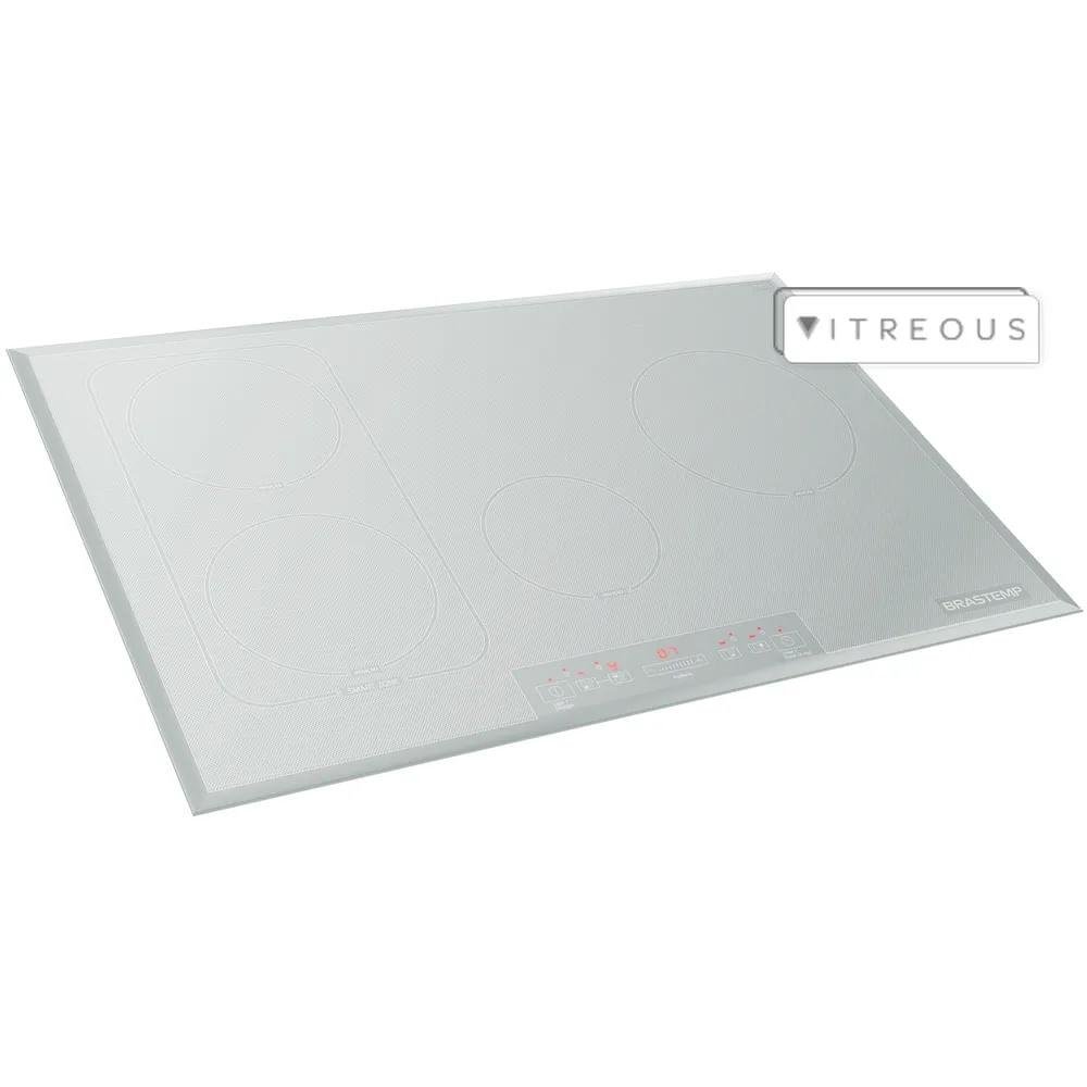Imagem 3 de 5 do produto Cooktop De Indução Brastemp Vitreous 4 Queimadores Branco 220v Gdj77abbna