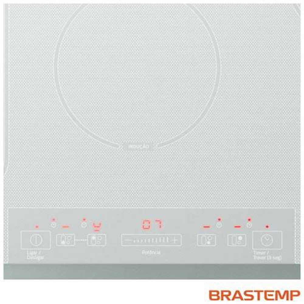 Imagem 5 de 5 do produto Cooktop De Indução Brastemp Vitreous 4 Queimadores Branco 220v Gdj77abbna