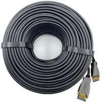 O Cabo HDMI Versão 2.1 de última geração, fabricado em Fibra óptica, compatível com HDR10, indicado para Tvs, monitores, computadores, entre outros di