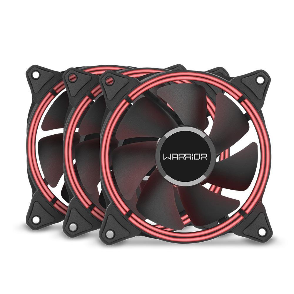 Kit Cooler FAN com 3 Unidades Multi Warrior Harb, 120mm, Vermelho - GA194 6