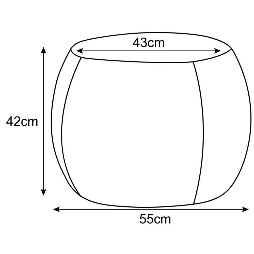 Imagem 2 de 4 do produto Puff Banqueta Decorativa Para Sala De Estar Golf D02 55 Cm Corano Bege C-26
