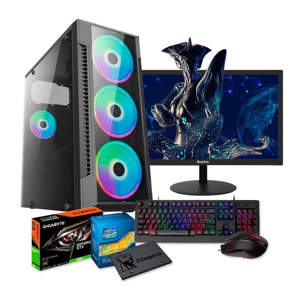 Pc Gamer Completo com Monitor - i5 + Placa de Video + Gabinete Gamer rgb -  Roda Diversos Jogos