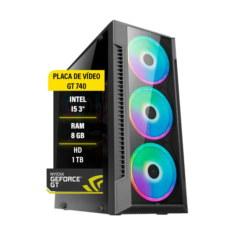 Pc Gamer Maximus I5 Gt 740 Hd 1tb Fonte 500w Real Memória 8gb Wi-fi