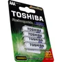 Pilha Recarregável Aaa Toshiba, 1.2v 950mah, Tnh3gae, cartela Com 4 Unid.