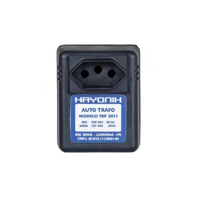 Auto Transformador Hayonik Parede 220/127vac 30va Trp 3011 Preto