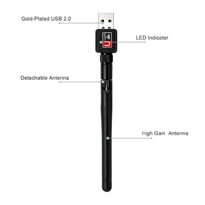 USB Adaptador Wi-fi Empire F-2575 - 150mbps - Antena De 5dbi — foto 6