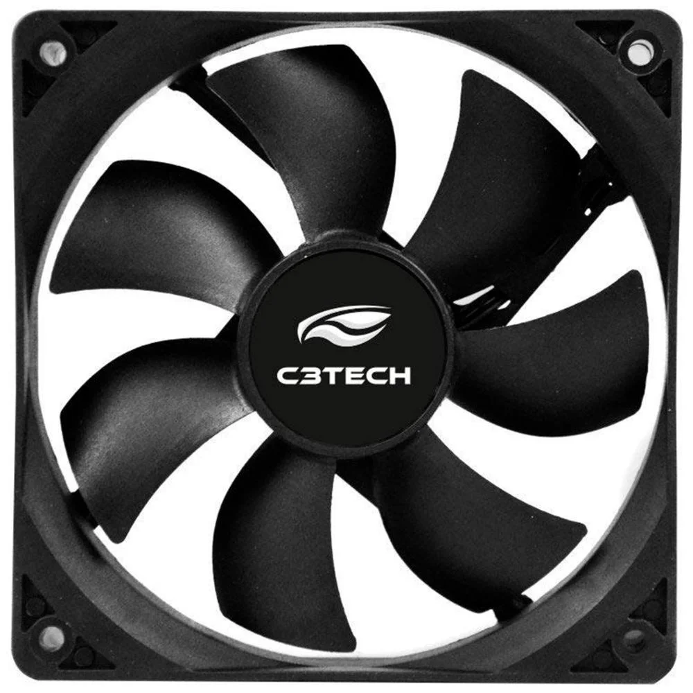 Cooler FAN C3Tech, 80x80x20.5mm, 3 Pinos, Preto - F7-MB10BK 4