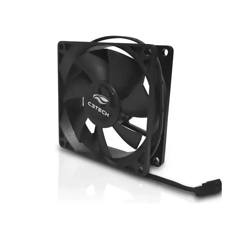 Cooler FAN C3Tech, 80x80x20.5mm, 3 Pinos, Preto - F7-MB10BK 5