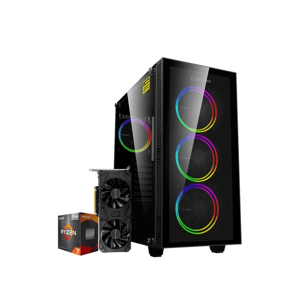 PC Gaming AMD Ryzen 7 2700X, RTX 3060 8GB, 32 GB DDR4, 2TB+960 SSD, WIFI