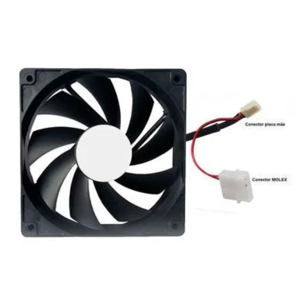 Cooler FAN DEX DX-12C, 120x120mm, Para Gabinete, Fonte Molex, 12V 7