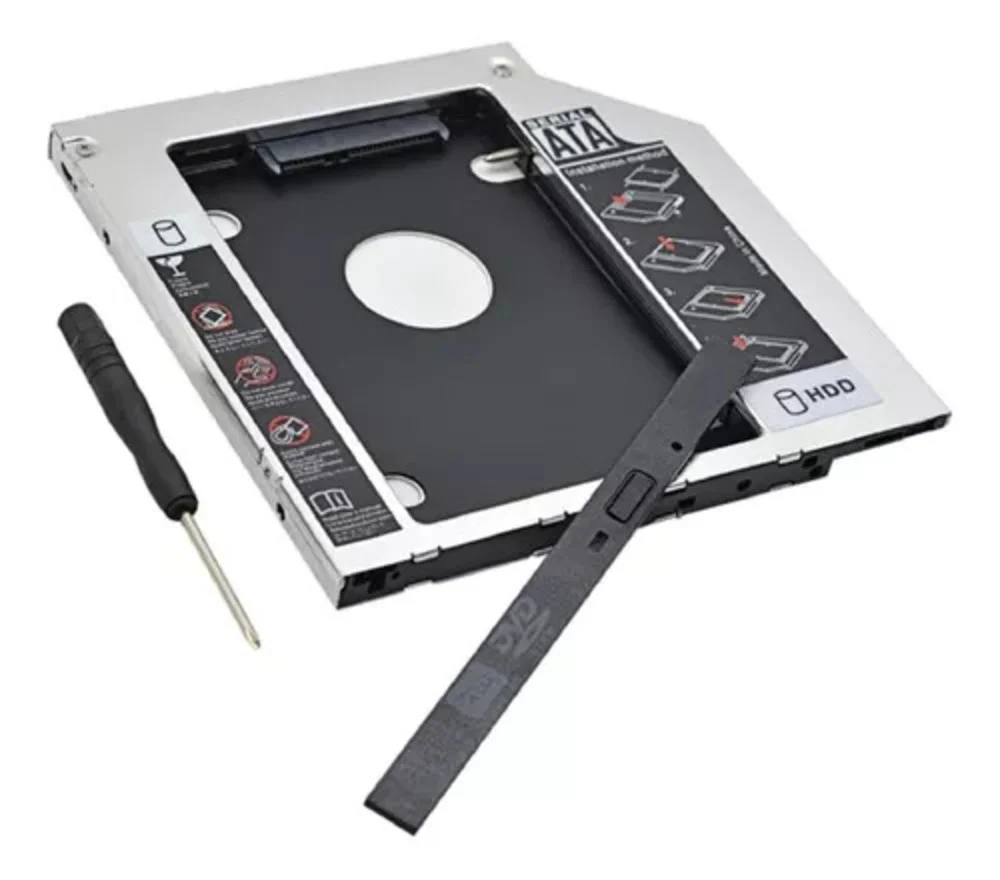 Imagem 3 de 4 do produto Case Adaptador Universal 9.5mm - Segundo HD SSD Sata No Notebook - Caddy