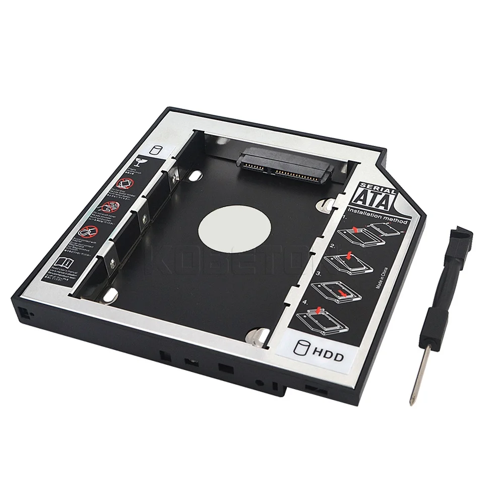 Imagem 4 de 4 do produto Case Adaptador Universal 9.5mm - Segundo HD SSD Sata No Notebook - Caddy
