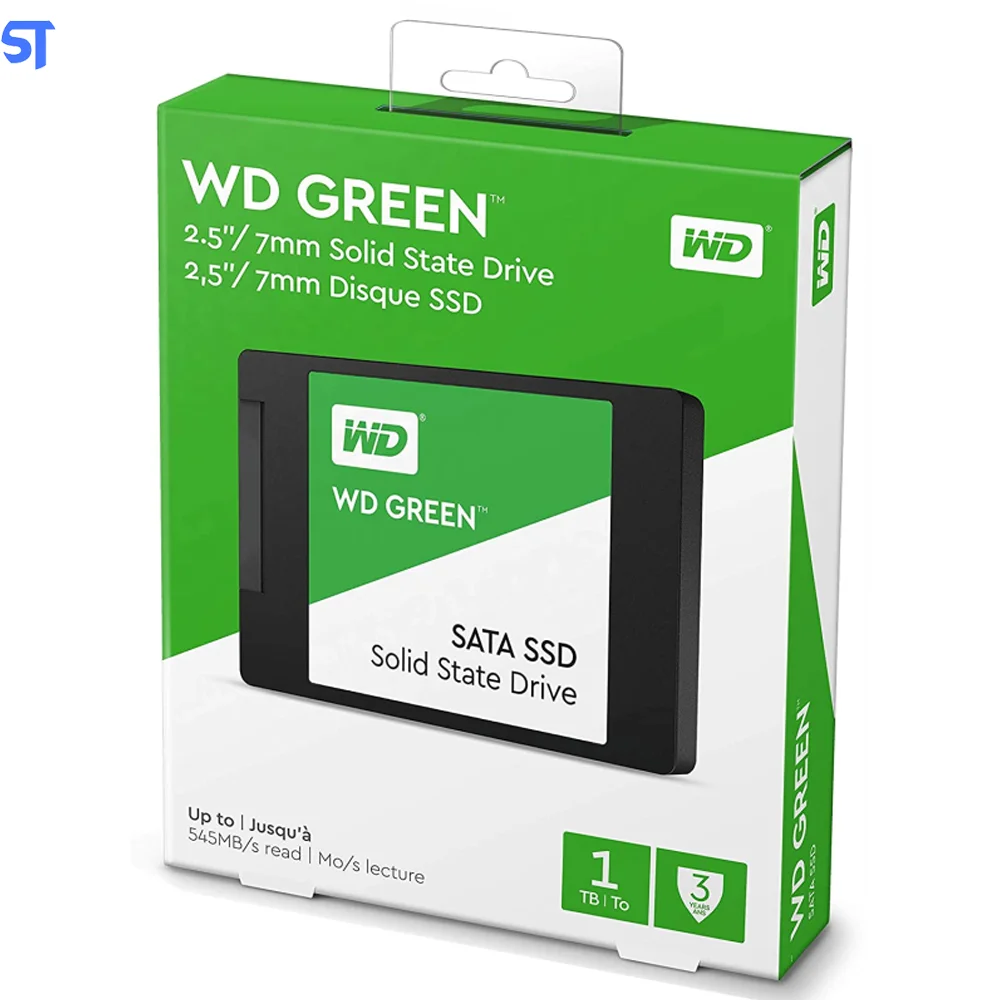 Imagem 4 de 4 do produto SSD WD Green, 1TB, 2.5", Sata Iii, Leitura 545mb/s, Gravação 430mb/s - WDS100T2G0A