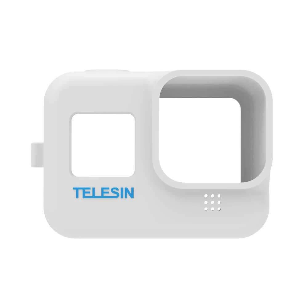Capa De Silicone Para Gopro Hero 8 Black + Cordão Ajustável Telesin Cor Branco