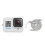 Capa De Silicone Para Gopro Hero 8 Black + Cordão Ajustável Telesin Cor Branco