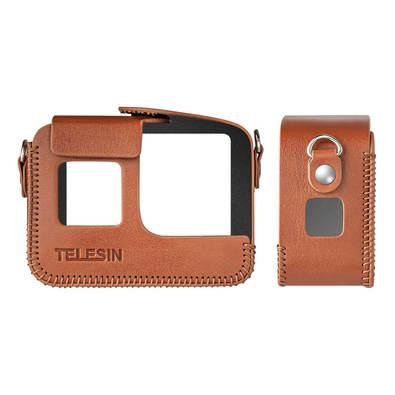 Case Gopro Hero 8 Black Em Material Sintético Com Cordão Pescoço Telesin Cor Marrom