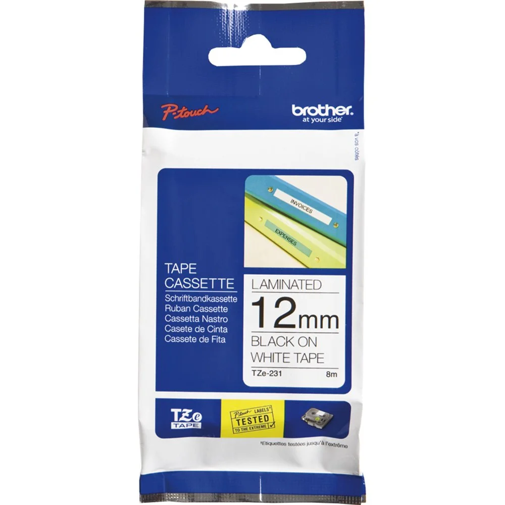 Imagem 1 de 4 do produto Fita Etiquetadora Brother Tz-231 12mm Bca