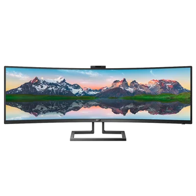 Monitor Philips 49" Curvo SuperWide VA com Webcam - 499P9H