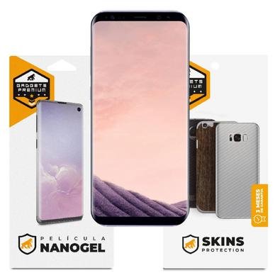 Película Nano Gel Dupla, Traseira Fibra De Carbono, Samsung Galaxy S8 Plus - Gshield