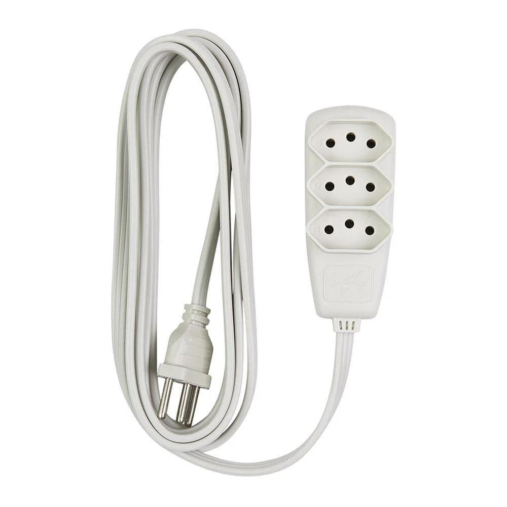 Imagem 3 de 3 do produto Extensão Legrand Daneva Com 3 Tomadas - 5 Metros - 10a - Novo Padrão - Branco - Dn1780
