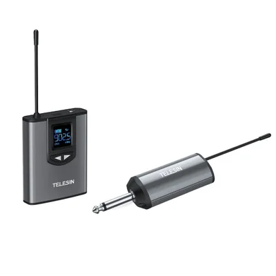 Sistema De Microfone Sem Fio Com Transmissor E Receptor Uhf - Telesin