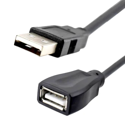 Cabo Extensor Usb De 1,5 Metros Am+af Macho X Fêmea Com Filtro Contra Interferências Preto Nt 03507