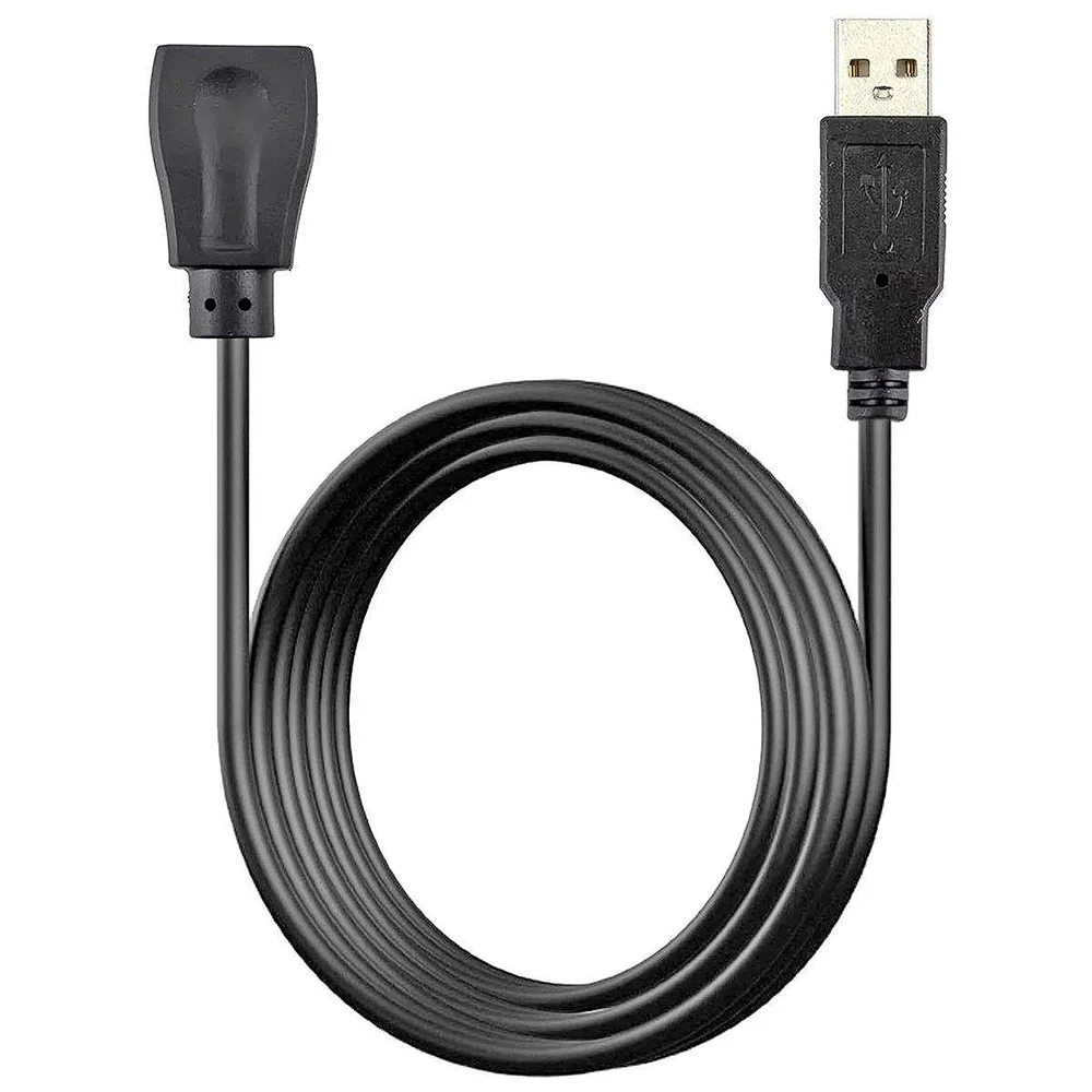 Imagem 3 de 4 do produto Cabo Extensor Usb De 1,5 Metros Am+af Macho X Fêmea Com Filtro Contra Interferências Preto Nt 03507