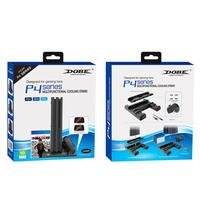 Base Multifuncional Dobe Com Cooler E Carregador De Controle, Para PS4, Slim, Pro - Tp4-19076