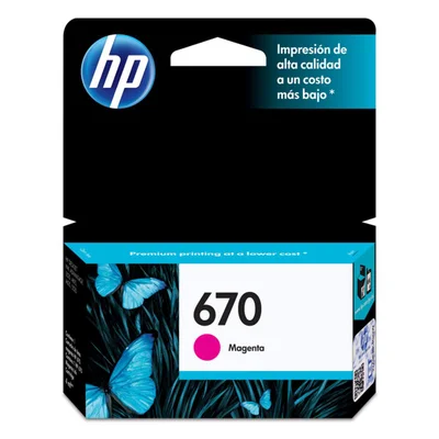 Cartucho De Tinta HP CZ115AB, 670, Magenta