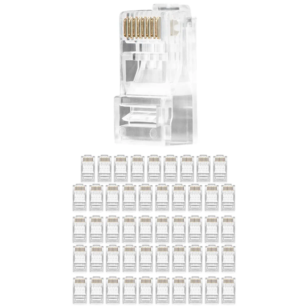 Imagem 3 de 5 do produto Kit - 50 Conectores RJ45 Cat6, Conex 1000, Intelbras