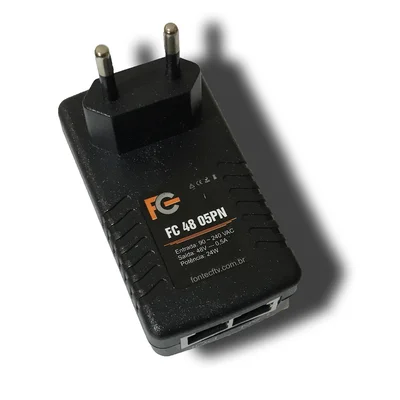 Fonte FC Eletrônica, 24W, Bivolt, POE, Para Telefone IP, 48VDC/0.5A - FE4805P