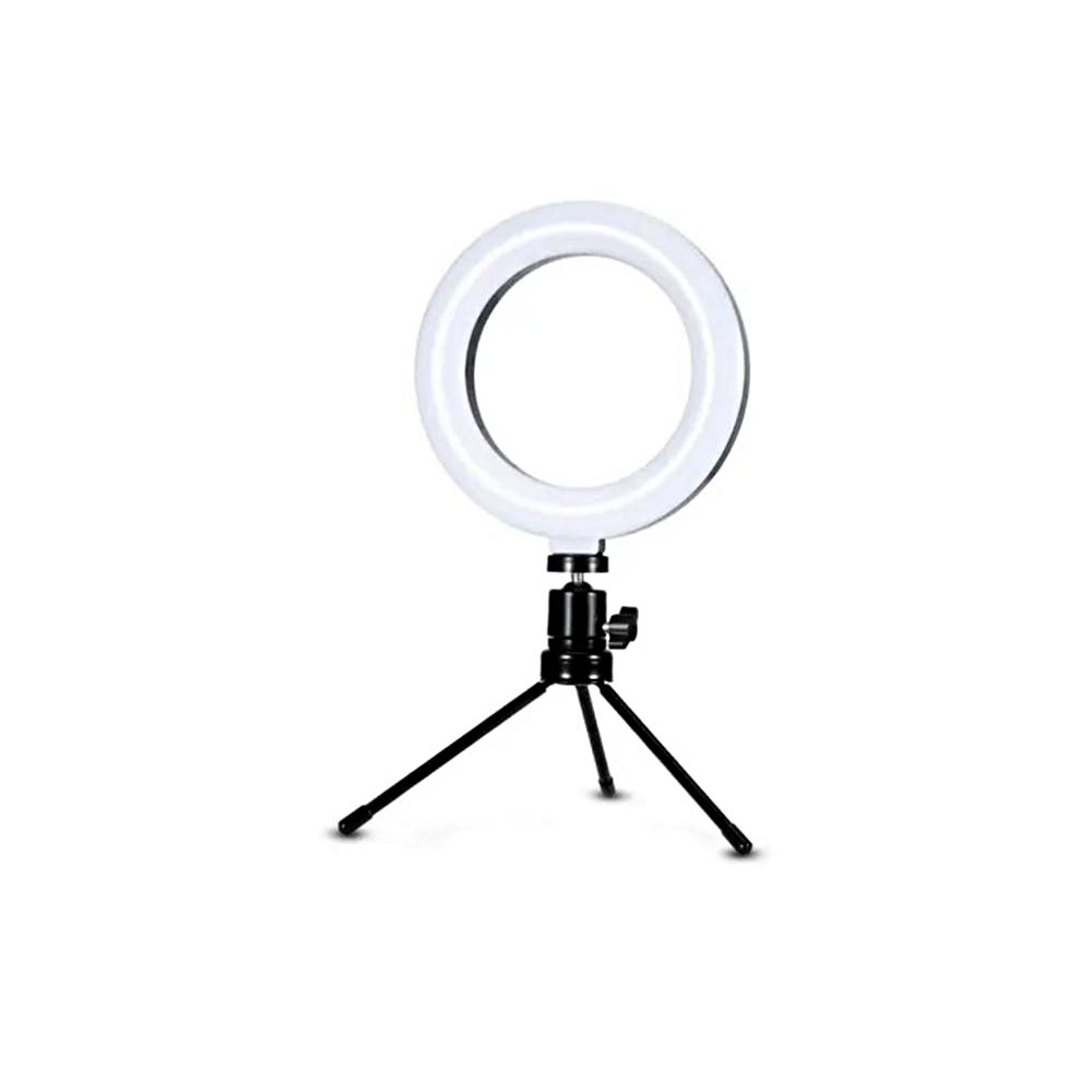 Ring Light Led Iluminador 6 Portátil Para Celular Com Tripé