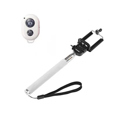 Suporte Smartphone Xcell Bastao De Selfie Monopod Com Bluetooth Branco