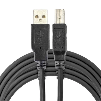 Cabo USB Nt, De 5 Metros, Am+Bm, Para Impressoras e com Filtro Contra Interferências, Preto - 03936