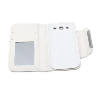 Imagem 5 de 5 do produto Capa Protetora Leader Ship Carteira Com Espelho Galaxy Siii Branca Cod 5031