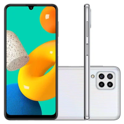 Smartphone Samsung Galaxy M32, 128GB, 6GB RAM, Octa Core, Câmera Quádrupla 64MP, Tela Infinita De 6.4, Branco