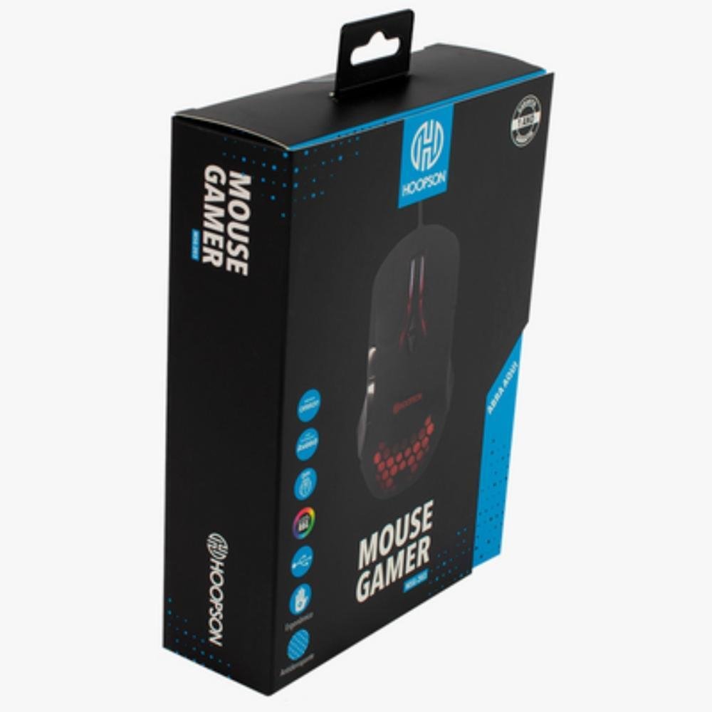 Imagem 2 de 4 do produto Mouse Gamer, Hoopson, Omron/avago, Dpi Com Led, Rgb, Preto, MSG-203