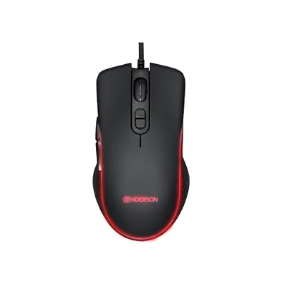 Mouse Gamer Hoopson Omron DPI, Com LED RGB, Preto - MSG-202