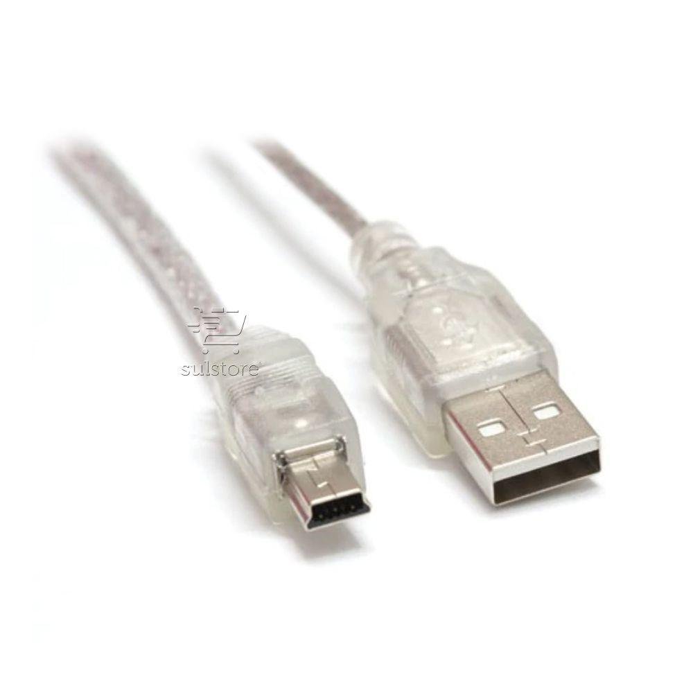 Imagem 2 de 2 do produto Cabo Mini Usb Para Usb Macho X Macho 1,2 Metros Câmera E Mais Feasso Fcaa-mini