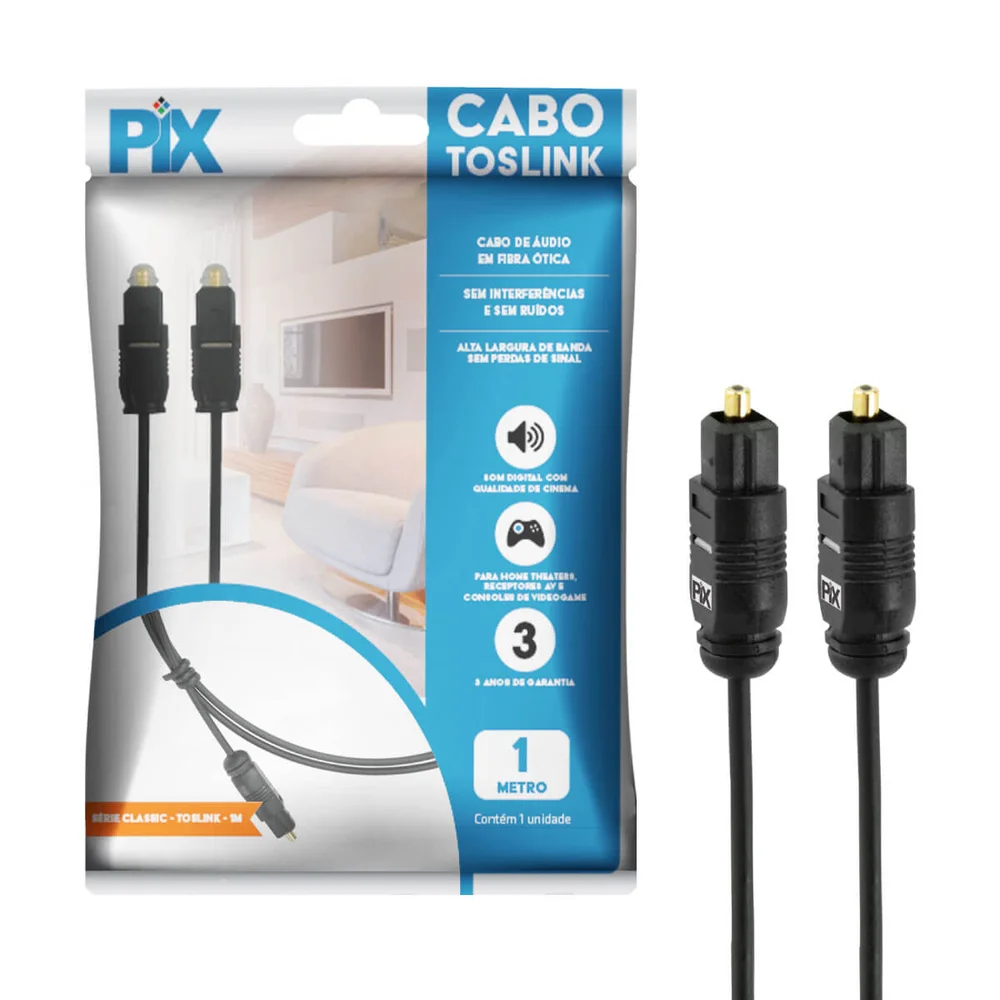 Imagem 3 de 4 do produto Cabo Optico Pix Toslink 1mt-pix