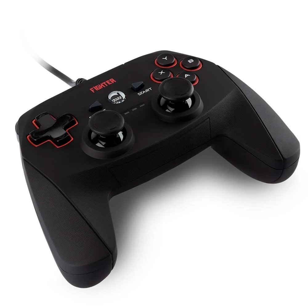 Imagem 2 de 5 do produto Controle Dazz Double Shock Fighter Ps3/pc Usb 2.0 Preto - 623397