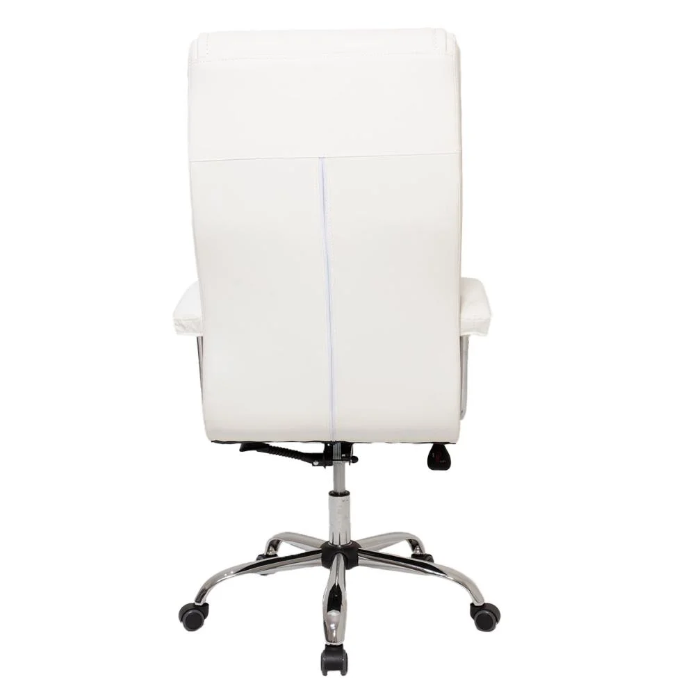 Imagem 4 de 5 do produto Kit 2 Cadeiras De Escritório Presidente Executiva, Alta Big Confortável, Molas Ensacadas Pillow Top - Branca